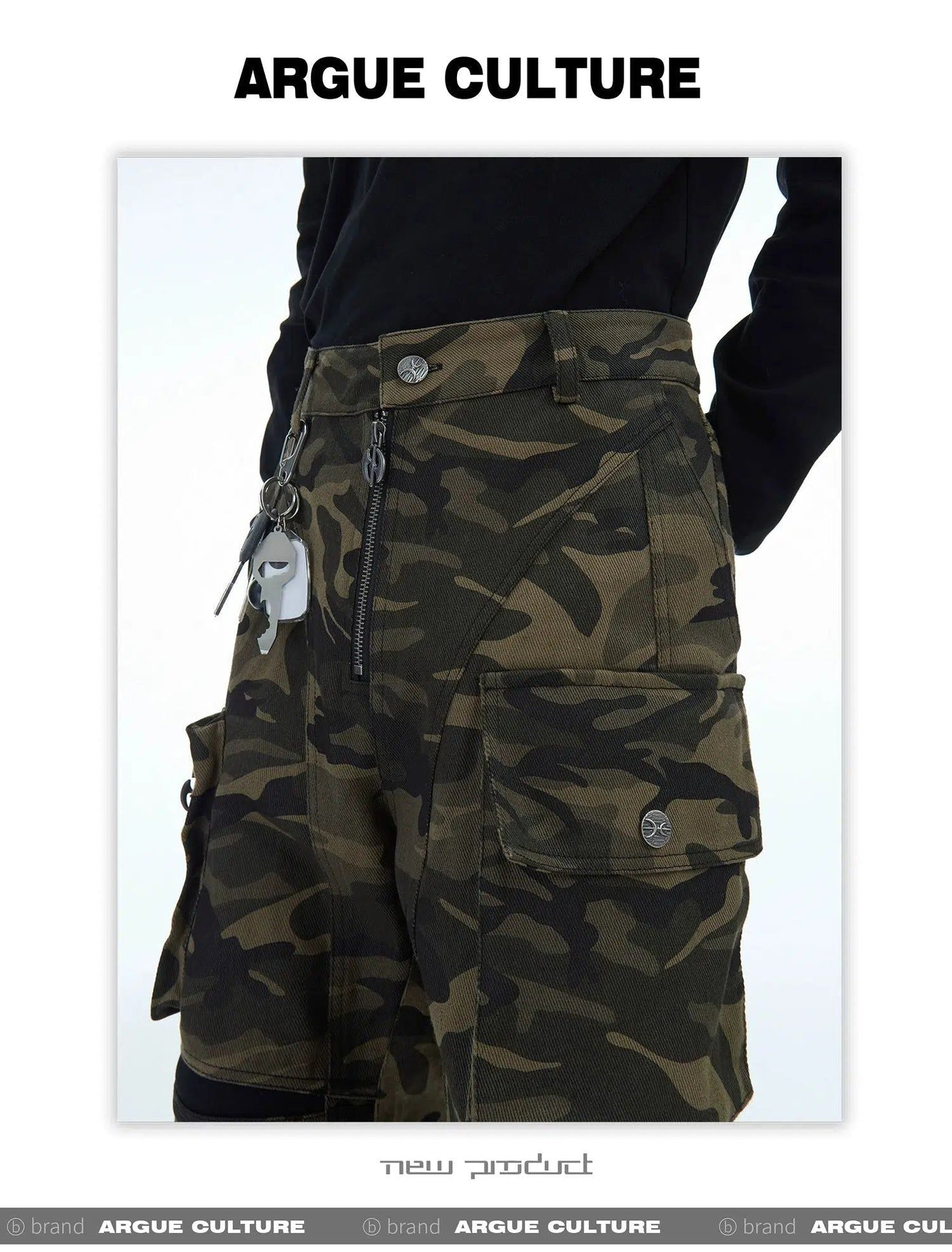 Washed Camouflage Cargo Pants Korean Street Fashion Pants By Argue Culture Shop Online at OH Vault