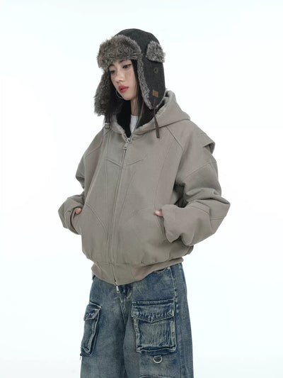 Solid Comfty Zippered Jacket Korean Street Fashion Jacket By Jump Next Shop Online at OH Vault