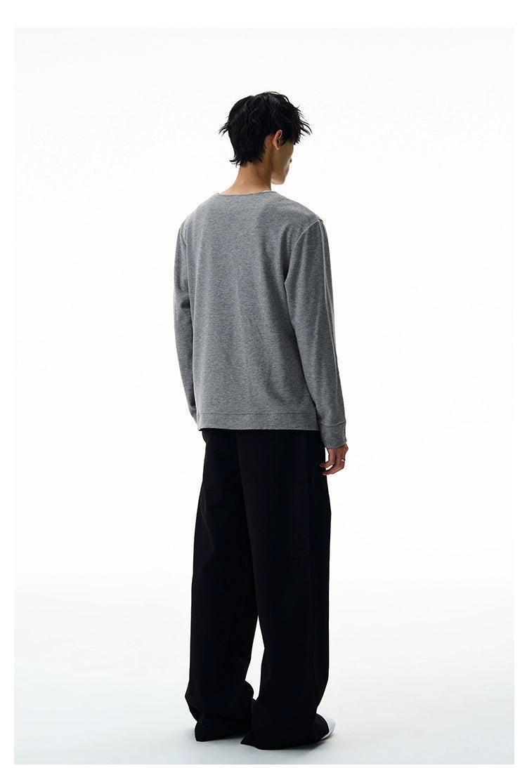 Plaid Spliced Long Sleeves T-Shirt Korean Street Fashion T-Shirt By A PUEE Shop Online at OH Vault