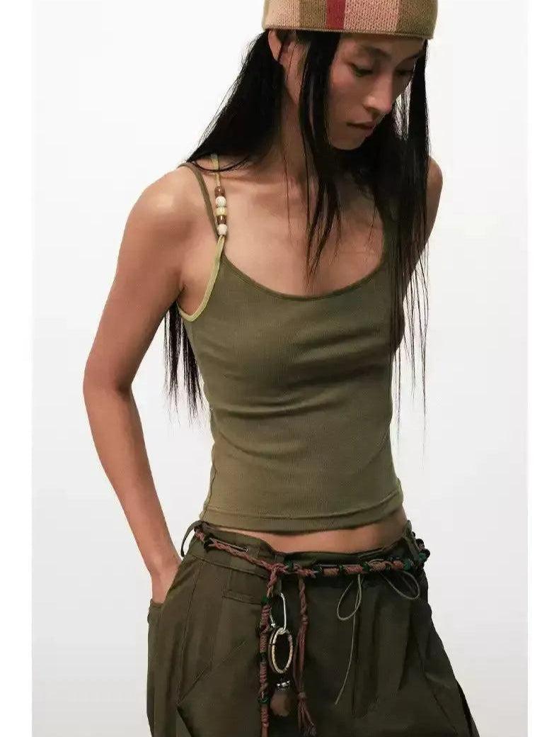 Asymmetric Straps Tank Top Korean Street Fashion Tank Top By Conp Conp Shop Online at OH Vault