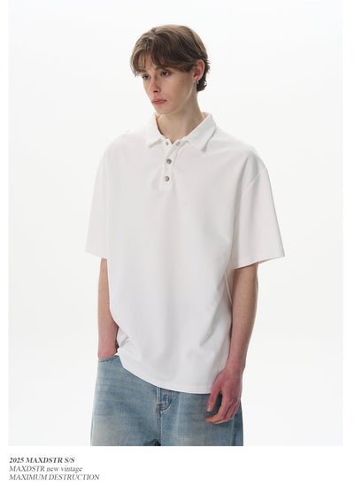 Snap Button Henley Polo Korean Street Fashion Polo By MaxDstr Shop Online at OH Vault