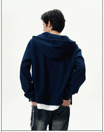 Drawcord V-Neck Hoodie Korean Street Fashion Hoodie By 77Flight Shop Online at OH Vault