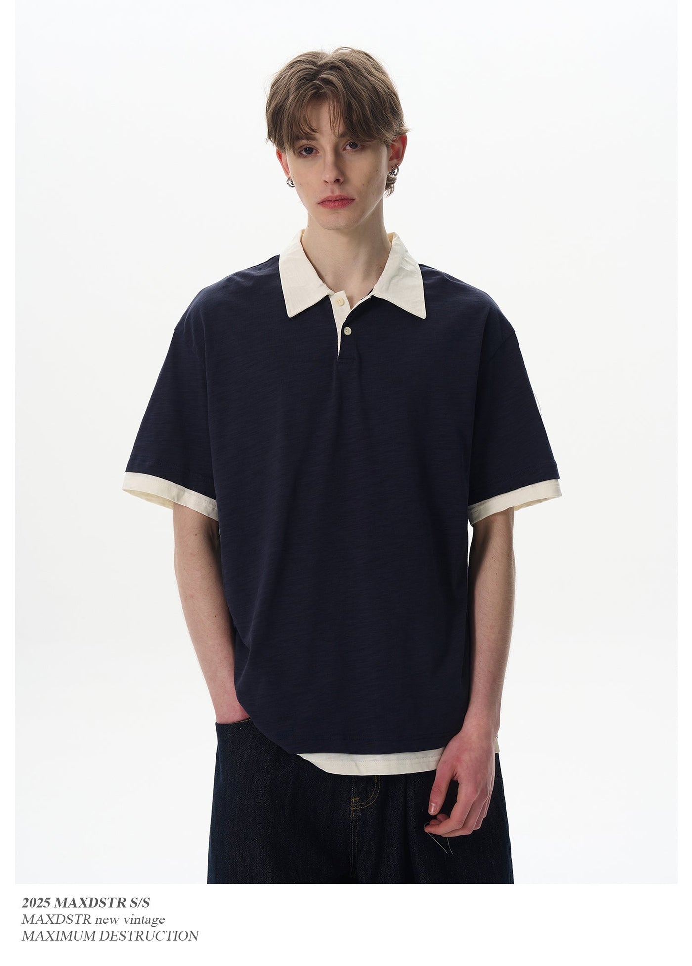 Collegiate Clean Fit Polo Korean Street Fashion Polo By MaxDstr Shop Online at OH Vault