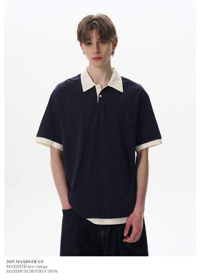 Collegiate Clean Fit Polo Korean Street Fashion Polo By MaxDstr Shop Online at OH Vault
