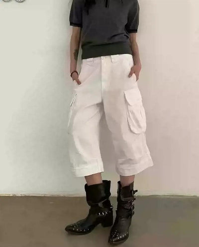 Mid-Length Cargo Shorts Korean Street Fashion Shorts By In Knots Shop Online at OH Vault