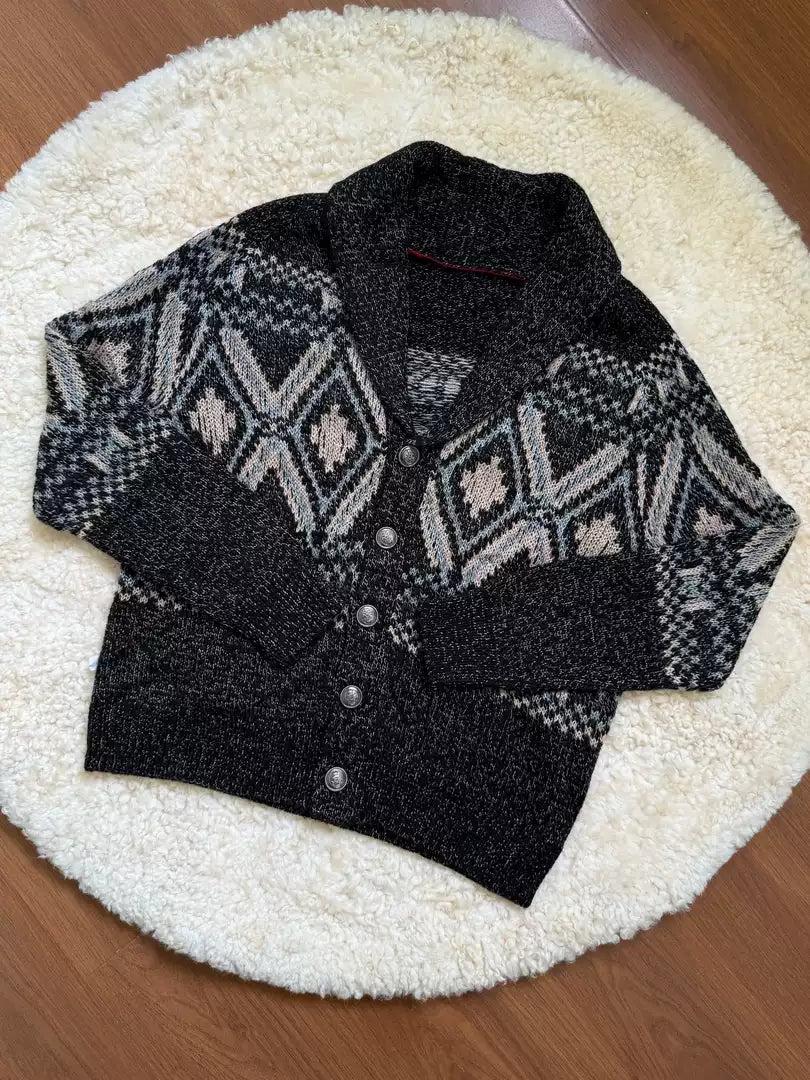 Shawl-Collar Patterned Cardigan Korean Street Fashion Cardigan By Made Extreme Shop Online at OH Vault