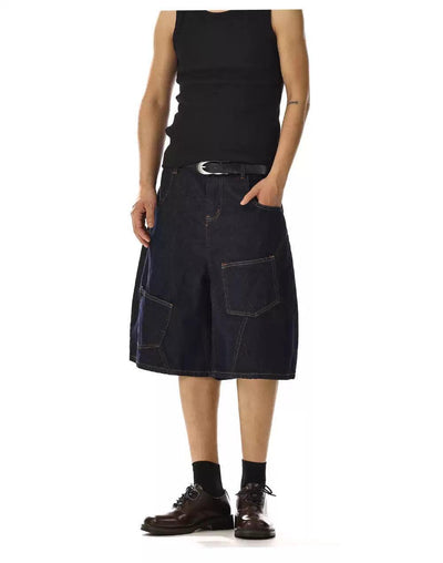 Scattered Pockets Denim Shorts Korean Street Fashion Shorts By MEBXX Shop Online at OH Vault