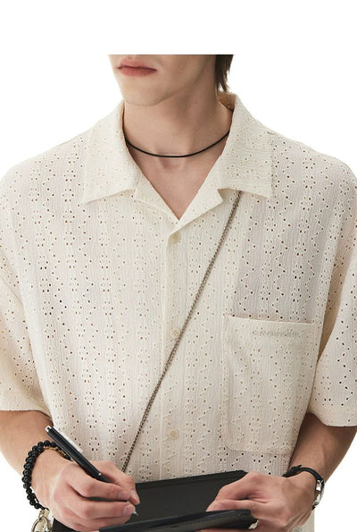 Front Pocket Patterned Shirt Korean Street Fashion Shirt By Cro World Shop Online at OH Vault