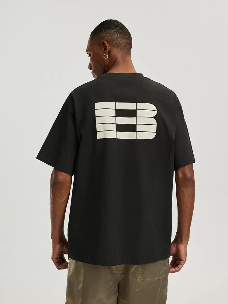 Block Detail Letter T-Shirt Korean Street Fashion T-Shirt By Boneless Shop Online at OH Vault