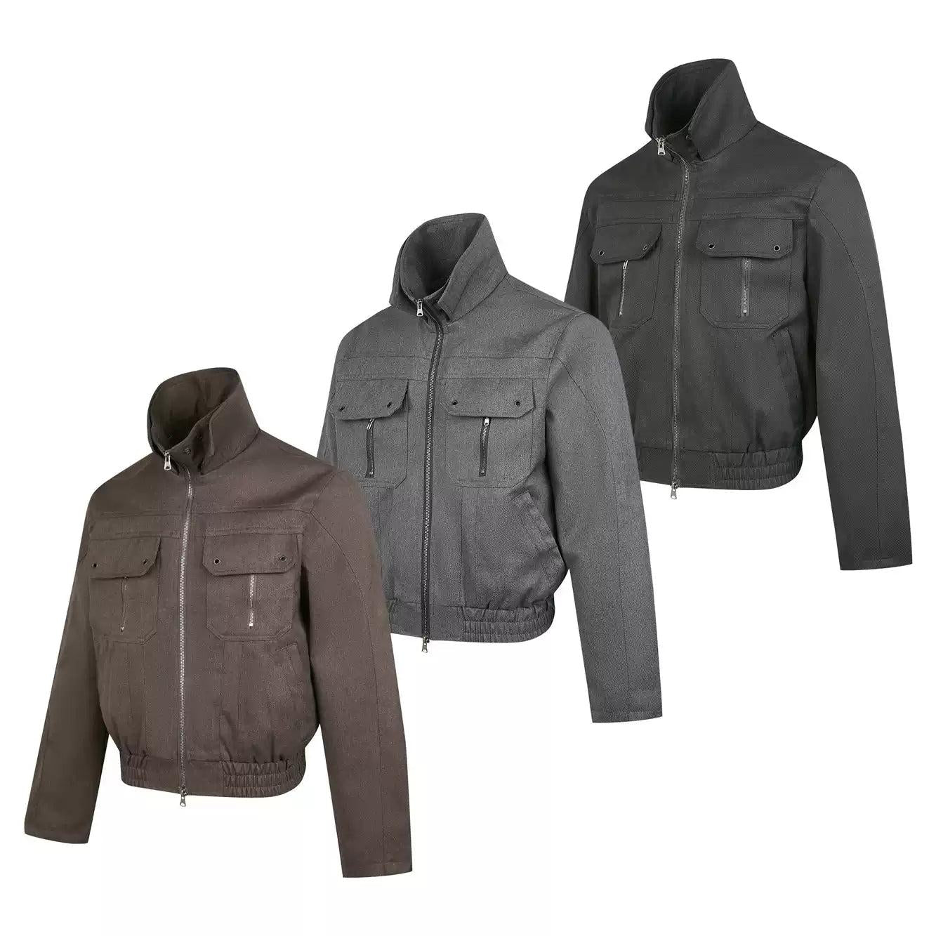 Structured Funnel Neck Zipped Jacket Korean Street Fashion Jacket By Made Extreme Shop Online at OH Vault