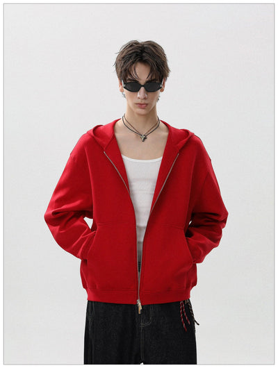 Dual-End Zip-Up Hoodie Korean Street Fashion Hoodie By Mr Nearly Shop Online at OH Vault