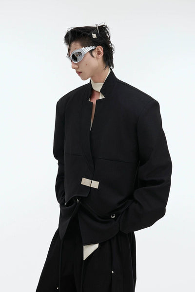 Structured Modern Boxy Jacket Korean Street Fashion Jacket By Argue Culture Shop Online at OH Vault