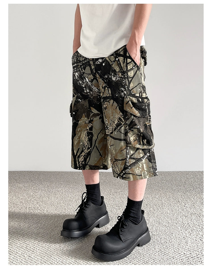 Side Pockets Camouflage Shorts Korean Street Fashion Shorts By A PUEE Shop Online at OH Vault