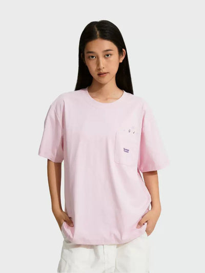 Front Pocket Subtle Embroidered T-Shirt Korean Street Fashion T-Shirt By WASSUP Shop Online at OH Vault