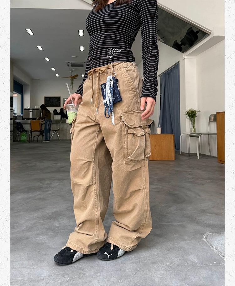 Classic Straight Cargo Jeans Korean Street Fashion Jeans By Made Extreme Shop Online at OH Vault
