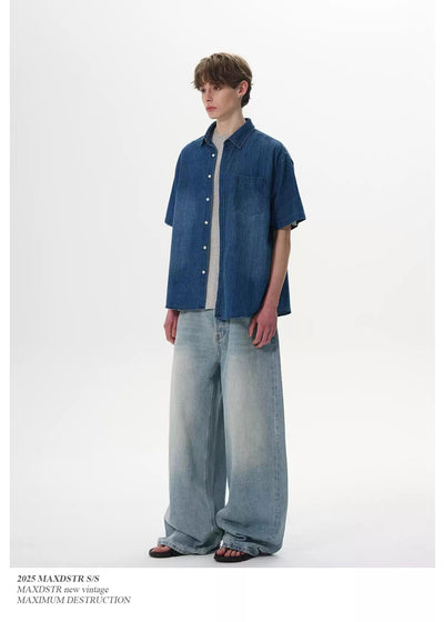Gradient Textured Shirt Korean Street Fashion Shirt By MaxDstr Shop Online at OH Vault