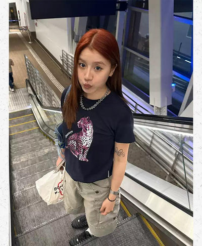 Animal Graphic Print T-Shirt Korean Street Fashion T-Shirt By Made Extreme Shop Online at OH Vault