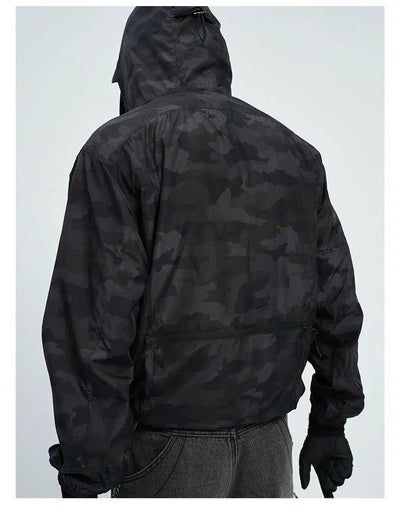 Camouflage Hooded and Zipped Jacket Korean Street Fashion Jacket By CATSSTAC Shop Online at OH Vault