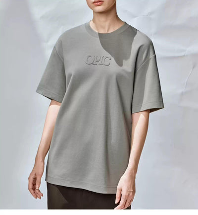 Basic Patched Logo T-Shirt Korean Street Fashion T-Shirt By Opicloth Shop Online at OH Vault