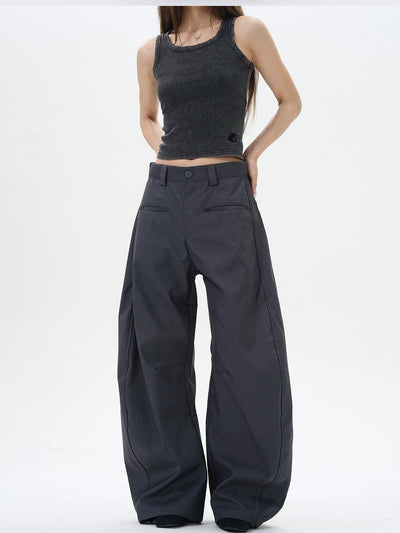 Front Pocket Scimitar Trousers Korean Street Fashion Trousers By 77Flight Shop Online at OH Vault