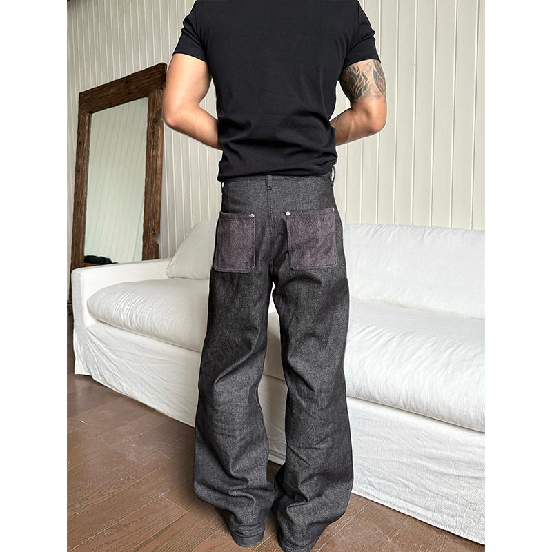 Button-Down Relax Fit Jeans Korean Street Fashion Jeans By Made Extreme Shop Online at OH Vault