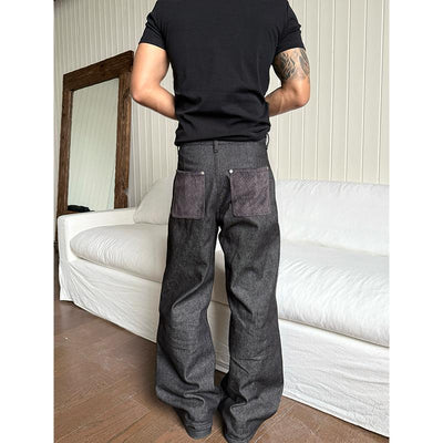 Button-Down Relax Fit Jeans Korean Street Fashion Jeans By Made Extreme Shop Online at OH Vault