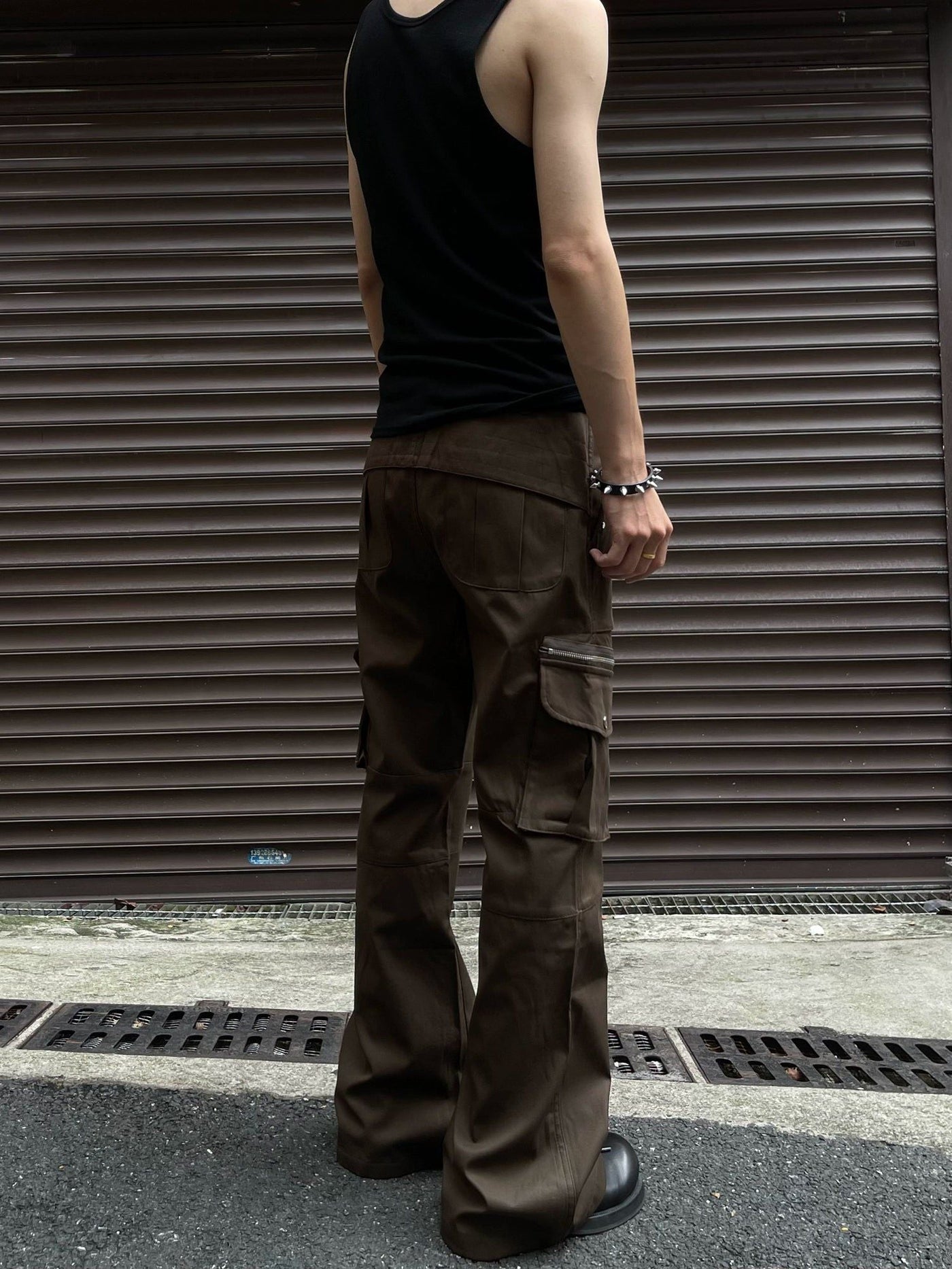 Straight Leg Flared Cargo Pants Korean Street Fashion Pants By MaxDstr Shop Online at OH Vault