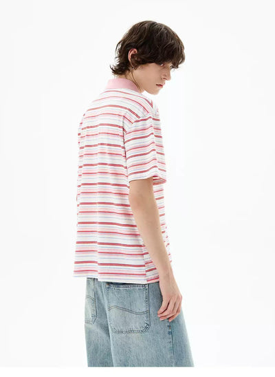 Casual Striped Polo Korean Street Fashion Polo By 77Flight Shop Online at OH Vault