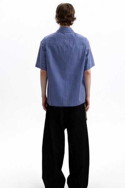 Striped Tie Plaid Shirt Korean Street Fashion Shirt By A PUEE Shop Online at OH Vault