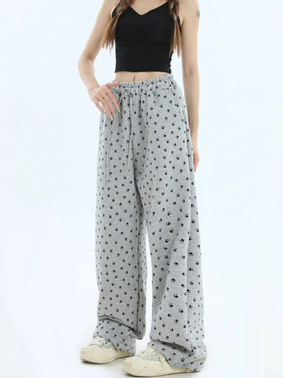 Puppy Paw Full-Print Sweatpants Korean Street Fashion Pants By INS Korea Shop Online at OH Vault