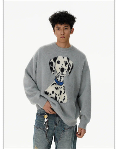 Dalmatian Dog Sweater Korean Street Fashion Sweater By Mr Nearly Shop Online at OH Vault