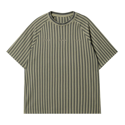 Striped Knit Embroidery T-Shirt Korean Street Fashion T-Shirt By JHYQ Shop Online at OH Vault