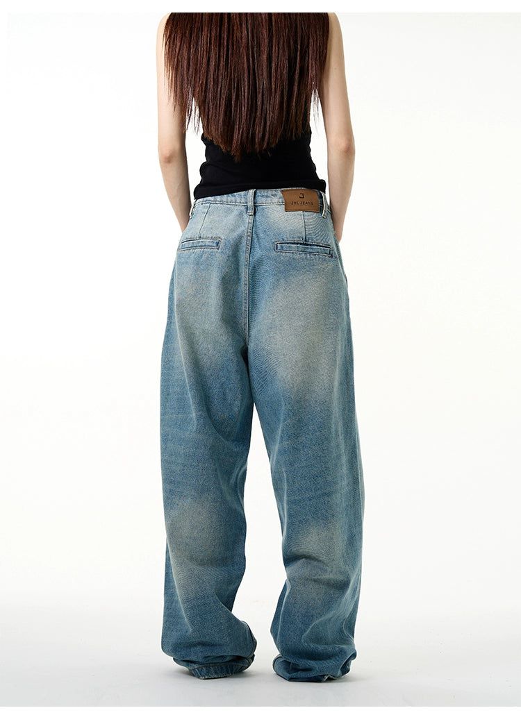 Vintage Pocket Fade Jeans Korean Street Fashion Jeans By 77Flight Shop Online at OH Vault