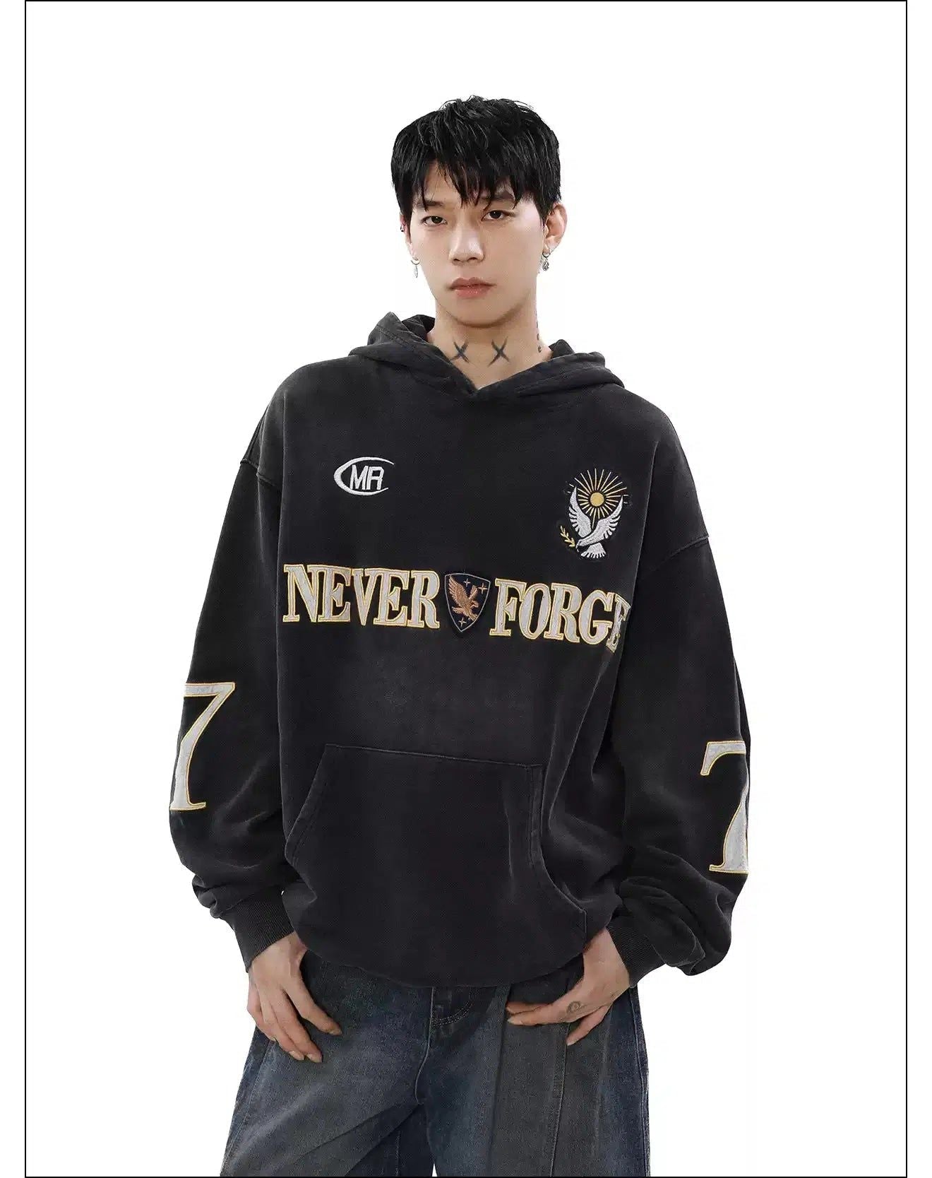 Never Force Hoodie Korean Street Fashion Hoodie By Mr Nearly Shop Online at OH Vault