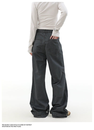 Waist Pocket Striaght Jeans Korean Street Fashion Jeans By Mr Nearly Shop Online at OH Vault