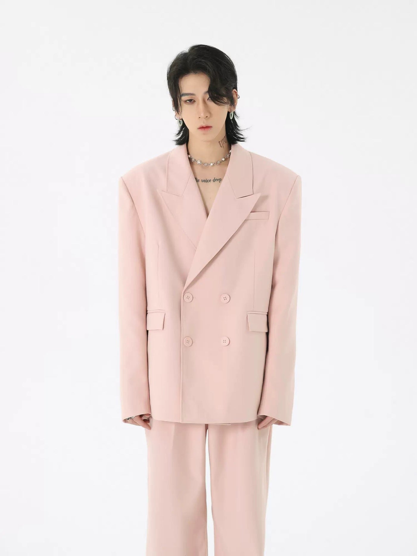 Peak Lapel Suit Blazer Korean Street Fashion Blazer By HARH Shop Online at OH Vault
