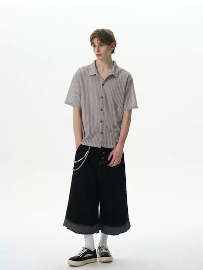 Cut-Out Slouchy Knit Shirt Korean Street Fashion Shirt By MaxDstr Shop Online at OH Vault