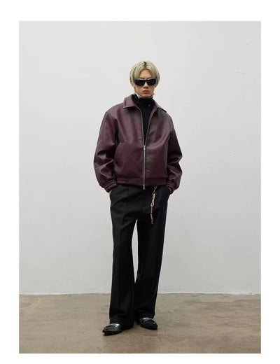 Clean Fit Pleated Trousers Korean Street Fashion Trousers By Terra Incognita Shop Online at OH Vault