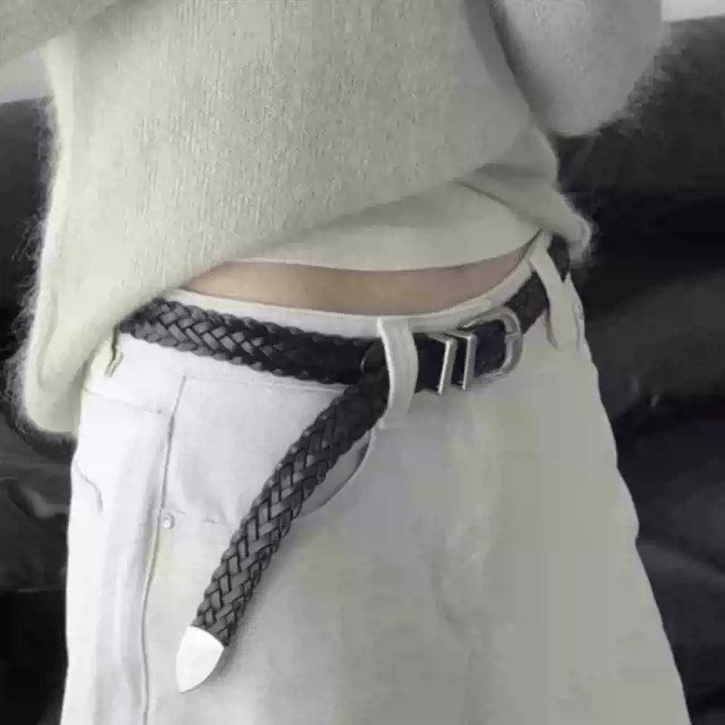 Sleek Woven Belt Korean Street Fashion Belt By Tian Tian Shop Online at OH Vault