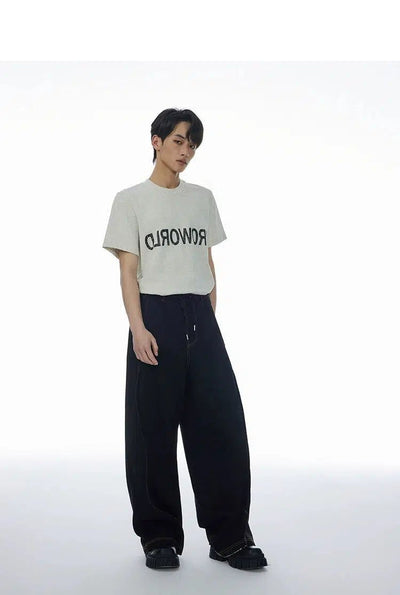 Drawstring Casual Comfty Jeans Korean Street Fashion Jeans By Cro World Shop Online at OH Vault