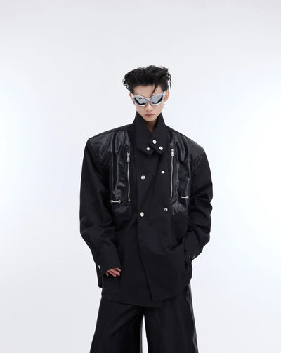 Buttons & Zippers Should Pad Shirt Korean Street Fashion Shirt By Argue Culture Shop Online at OH Vault