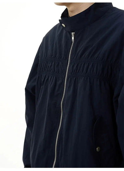 Pleated Flap Pocket Bomber Jacket Korean Street Fashion Jacket By 77Flight Shop Online at OH Vault