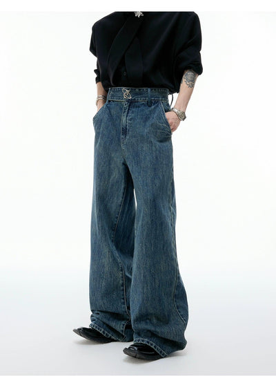 Washed Metallic Logo Jeans Korean Street Fashion Jeans By Argue Culture Shop Online at OH Vault