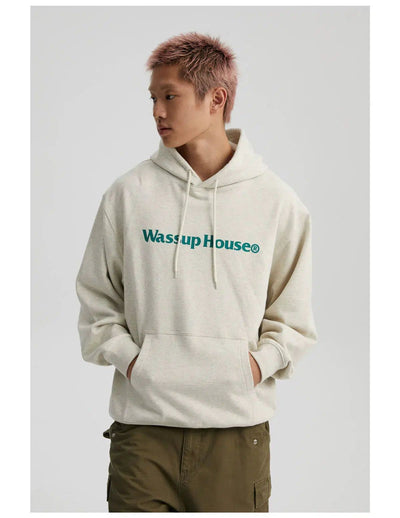 Basic Logo Print Hoodie Korean Street Fashion Hoodie By WASSUP Shop Online at OH Vault