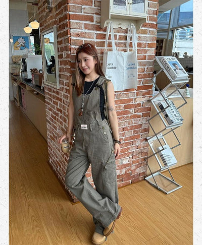 Solid Color Workwear Overall Korean Street Fashion Overall By Made Extreme Shop Online at OH Vault