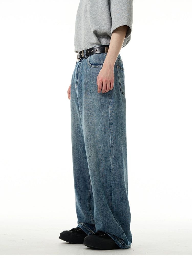 Acid Washed Baggy Jeans Korean Street Fashion Jeans By 77Flight Shop Online at OH Vault