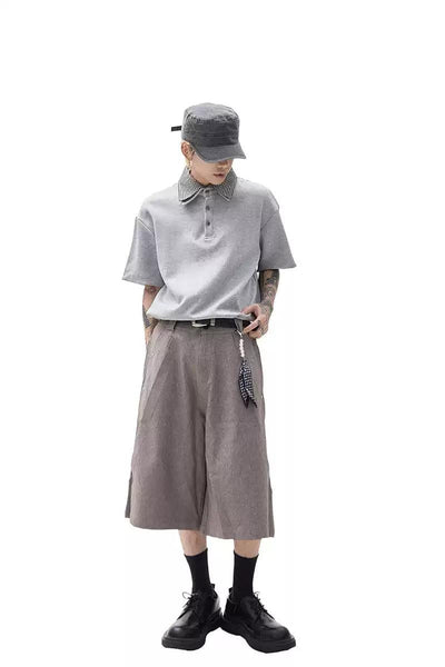 Plaid Layered Collar Polo Korean Street Fashion Polo By Ash Dark Shop Online at OH Vault
