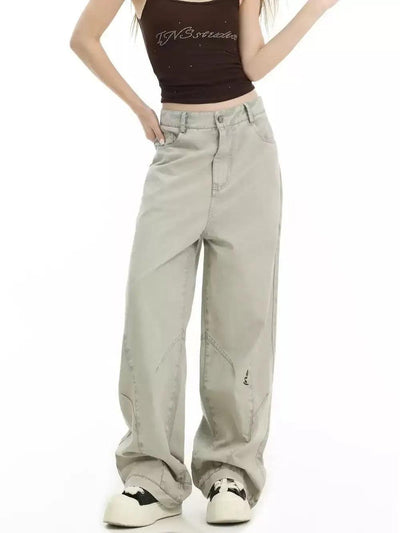 Structured Versatile Straight Jeans Korean Street Fashion Jeans By INS Korea Shop Online at OH Vault