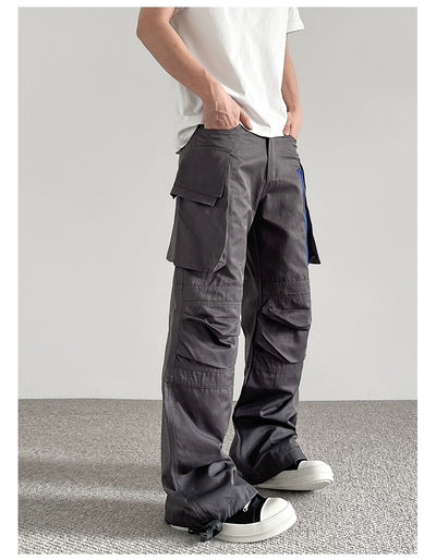 Contrast Zip Cargo Pants Korean Street Fashion Pants By A PUEE Shop Online at OH Vault