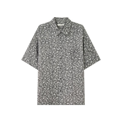 Floral Textured Reversible Shirt Korean Street Fashion Shirt By Opicloth Shop Online at OH Vault